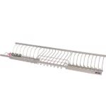 آبچکان آلومینیومی نقره‌ای یک‌طبقه برند آلبا نصب‌شده داخل یونیت کابینت MDF مناسب یونیت‌های ۸۰ تا ۱۰۰ سانتی‌متر