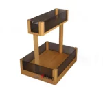 سبد مواد شوینده دو طبقه وودگلس آلبا مدل W1052 با طراحی چوبی در کابینت
