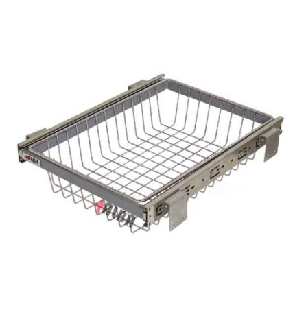 سبد سیب و پیاز آلبا دوطبقه ریل پهلو کد K1016-K1022 نصب در کابینت یونیت 30 تا 60 سانتی‌متر