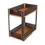 مینی سوپر ریل کف آلبا مدل وودکس با طبقات چوبی و دیواره شیشه‌ای دودی برای یونیت‌های ۱۵ تا ۶۰ سانتی‌متر