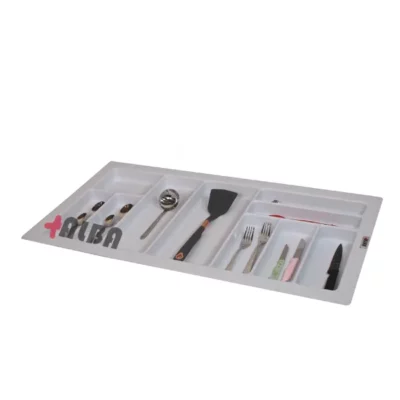 نمای داخلی جا قاشقی PVC سفید B1003 آلبا با تقسیم‌بندی کاربردی