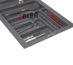 سطح مقاوم و قابل تمیز شدن جا قاشقی PVC طوسی آلبا مدل B1001