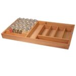 جا قاشقی چوبی ادویه‌دار آلبا مدل B1040 در کشوی کابینت