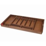 جا قاشقی چوبی فندقی آلبا مدل B1041 در کشوی کابینت