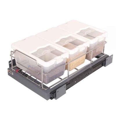 نمای جانبی جاحبوباتی مدل ترک کد K1042 با ریل ساچمه‌ای خارجی و طراحی یک تکه مناسب یونیت 40