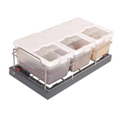 ریل کف ساچمه‌ای خارجی جاحبوباتی مدل ترک کد K1040 مناسب کابینت یونیت 40 با عمق 50