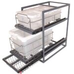 سبد ترکیبی سه طبقه مدل K1043 آلبا مناسب یونیت 40 با ارتفاع 70 سانتی‌متر و ریل پهلو مقاوم