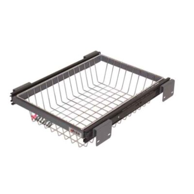 سبد سیب و پیاز ریل پهلو اکونومی آلبا کد E1142 ارتفاع 11 سانتی‌متر عمق 50 مناسب یونیت 30-60 با ریل ساچمه‌ای ایرانی