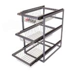 سبد سیب و پیاز ریل پهلو سه طبقه با ریل ایرانی کد E1156-E1162 – نصب داخل کابینت یونیت 30 تا 60