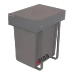 سطل زباله ریلی تک مخزنه اکونومی سایز متوسط با ریل ساچمه‌ای ایرانی مناسب یونیت ۳۰ سانتی‌متر برند آلبا