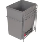 سطل زباله روی درب بازشو تک مخزنه آلبا مدل S1013 رنگ طوسی تیره مناسب نصب روی کابینت یونیت ۵۰ سانتی‌متری