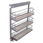 مینی سوپر پهلو سه طبقه آلبا مدل K1005-K1007 با ریل ساچمه‌ای و کف MDF مناسب یونیت 20، 25 و 30 سانتی‌متری